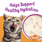 purina friskies grain-free lickable cat food toppers with shrimp in velvety chicken broth, 1.2 oz cups, pack of 8