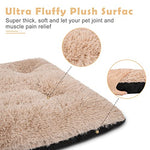 joejoy deluxe plush washable dog beds anti-slip pet sleeping mat for extra large medium small dogs 40 x 27 beige