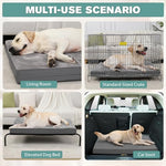 Vonabem Waterproof Dog Bed for Large Medium Sized Dogs, 35" x 22", Gray, Orthopedic Support