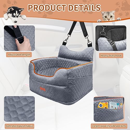 dog-car-seat-memory-foam-dog-booster-seat-small-dogs-grey