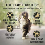 Purina Pro Plan Allergen Reducing, Sensitive Skin & Stomach, High Protein Cat Food, LIVECLEAR Turkey and Oatmeal Formula - 3.2 lb. Bag