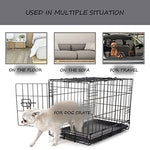 washable dog bed mat ultra soft dog crate pad for large jumbo medium small dogs, 35 x 22 inch, gray
