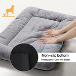 dog bed crate pad for medium/large dogs ultra soft washable anti slip kennel pad for dogs cozy sleeping mat gray 36inch