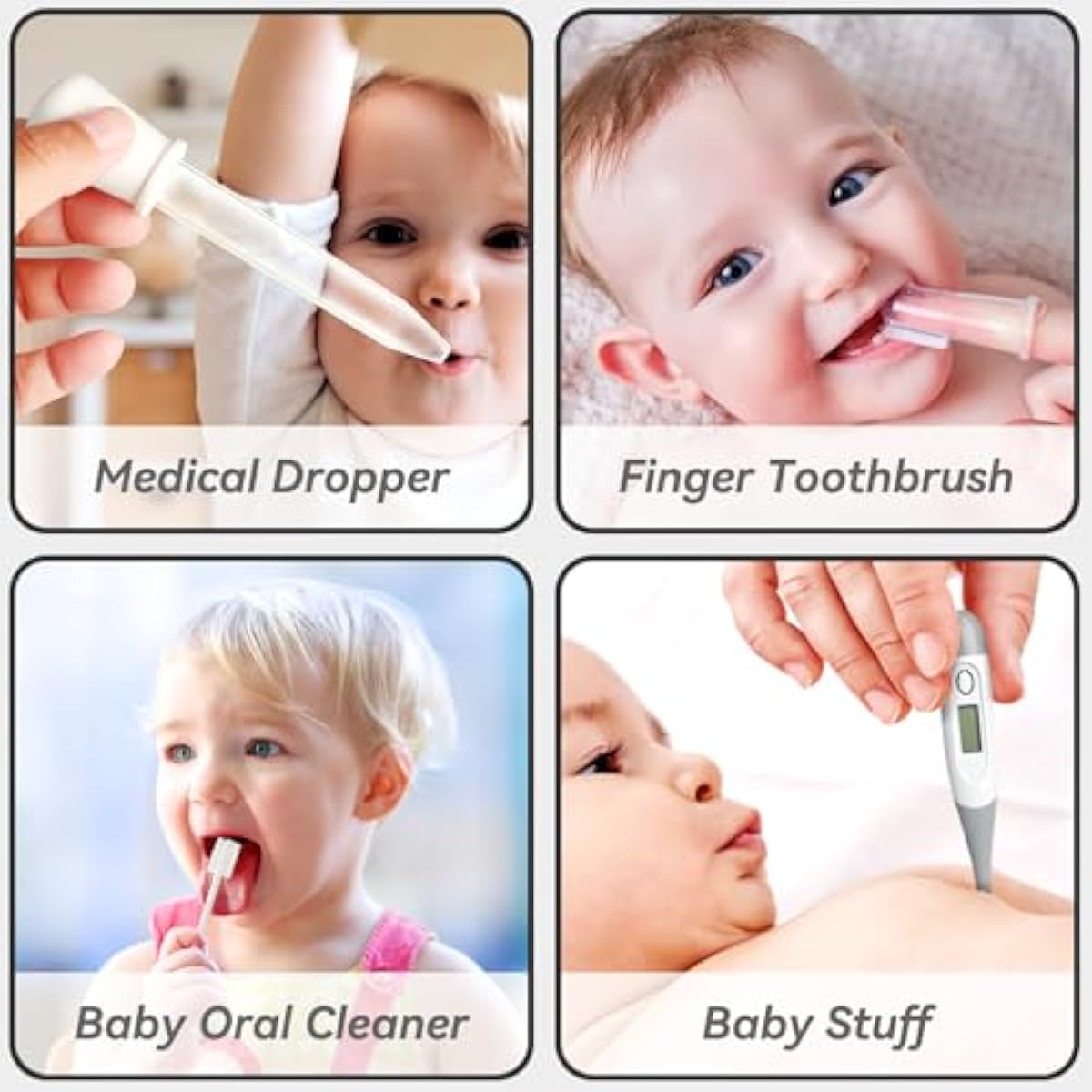 Baby Healthcare and Grooming Kit for Newborn Kids, 24PCS Upgraded Safety Baby Care Kit, Newborn Nursery Health Care Set, Baby Care Product (Grey White)