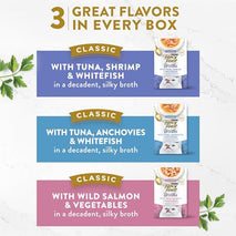 Purina Fancy Feast Lickable Wet Cat Food Broth Complement Classics Collection Variety Pack - 1.4oz Pouches