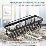 Veken Shower Caddy 6-Pack: Rustproof Design, No Drilling Adhesive Shelves, Bathroom & Kitchen Storage Solution