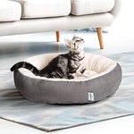 Love's cabin Round Donut Cat and Dog Cushion Bed, 20in bed for cats or small dogs, gray, super soft, durable, washable