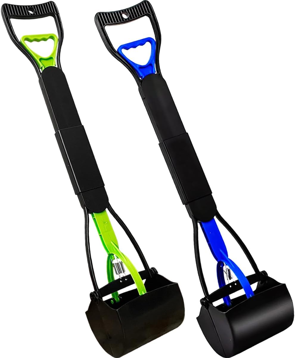Non-Breakable Pooper Scooper for Large Medium & Small Dogs Heavy Duty, 28“Long Handled Dog Poop Scooper for Grass,Durable Dog Poop Pick Up Tool, Poop Grabber