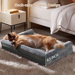 BFPETHOME orthopedic dog bed for medium large dogs, waterproof couch pet bed with removable cover