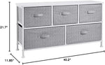 Amazon Basics Extra Wide Fabric 5-Drawer Storage Organizer Unit for Closet