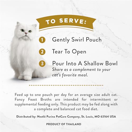 purina fancy feast adult cat food toppers 12-pack with real salmon and whitefish creamy broth
