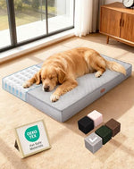 OhGeni orthopedic dog bed for large dogs, machine-washable, waterproof, and comfortable, 41 inch, Gray