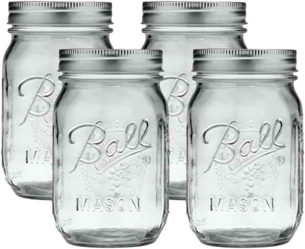 Ball Wide Mouth Glass Mason Jars with Lids and Bands, Used for Canning, Pickling, Juice, Jam, Jelly, Quart Size 32 Ounce (Pack of 2)
