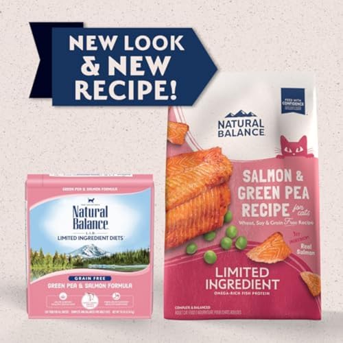 Natural Balance Limited Ingredient Adult Grain-Free Dry Cat Food Salmon & Green Pea Recipe 10 Pound Bag