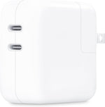 Apple 35W Dual USB-C Port Compact Power Adapter: Fast and Convenient Charging, Type C Wall Charger - Rayz Mart