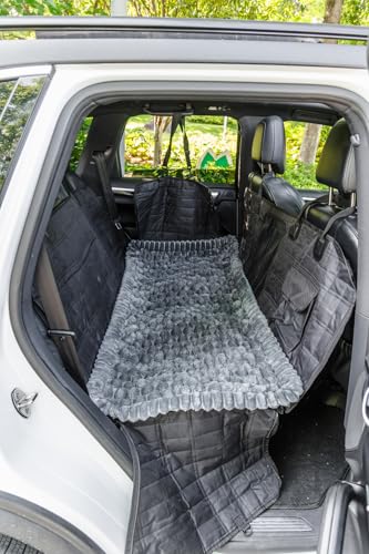 Non-Slip Fuzzy Backseat Pet Mat for Car, 24.8x54 inch, Pet-Friendly Seat Cover for Travel