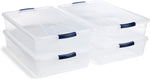 Rubbermaid Cleverstore 42 Quart Stackable Plastic Storage Bin Set