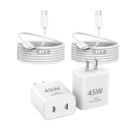 45W Apple USB C Charger Fast Charging for iPhone 17/16/15, 2Pack 6FT USB C to C Cable Cord Quick iPhone Charger Block for Apple 17/17 Pro/17 Pro Max/Air/16/16 Pro/16 Pro Max/16 Plus/15/15 Pro Max/iPad
