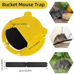 Mouse Trap Bucket - Mouse Traps Indoor for Home - Multi-Catch, Auto-Reset, Humane or Lethal Rat Trap - ABS Material - 5 Gallon Bucket Compatible-4pack