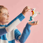 LEGO Creator 3 in 1 Magical Unicorn Toy, Transforms to Seahorse to Peacock, Rainbow Animal Figures, Unicorn Gift for Grandchildren, Girls and Boys, Buildable Toys, 31140