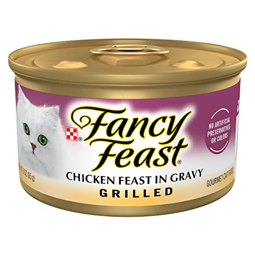 Purina fancy feast grilled wet cat food chicken feast in 3 oz cans pack of 24