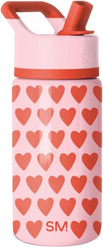 Simple Modern Kids Water Bottle with Straw Lid, 14oz Insulated Stainless Steel Tumbler for School