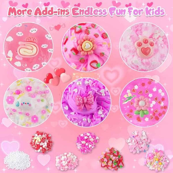 6 Pack Slimes, Pink Slime Kids, Cloud Slime kit for Girls Ages 8-12, Toys for Girls and Boys, for Kids Slime Set Party kit Goodie Bag Stuffers, 4 5 6 7 8 9 10 Year Old Girl Birthday Gift Cute Stuff