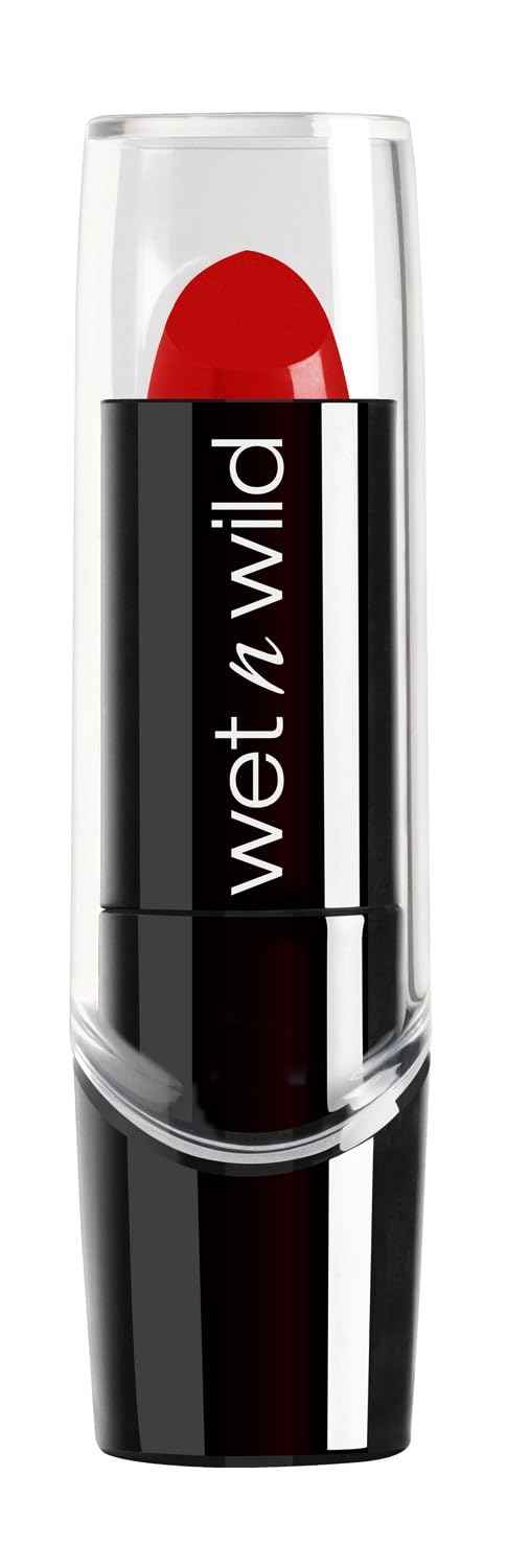 wet n wild Silk Finish Lipstick, Hydrating Rich Buildable Lip Color, Formulated with Vitamins A,E, & Macadamia for Ultimate Hydration, Cruelty-Free & Vegan - Cherry Frost