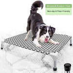 Elevated Cotton Dog Bed, Medium Size, Non-Slip Feet, 70lbs Capacity