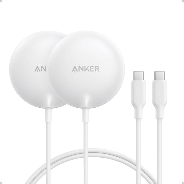 Anker Zolo Magnetic Wireless Charger, Qi2 Certified 15W MagSafe-Compatible Wireless Charging Pad, for iPhone 17/16/15 Series, AirPods, and More (Not for Pixel, Adapter Not Included) (Black, 2 Pack)