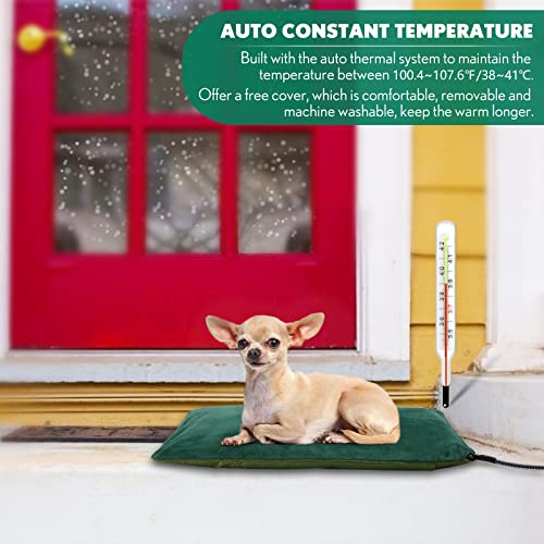 petnf outdoor pet heating pad soft electric blanket auto temperature control heated mat for dogs and cats