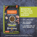 instinct raw boost healthy weight natural dry cat food with freeze dried pieces 10 lb bag
