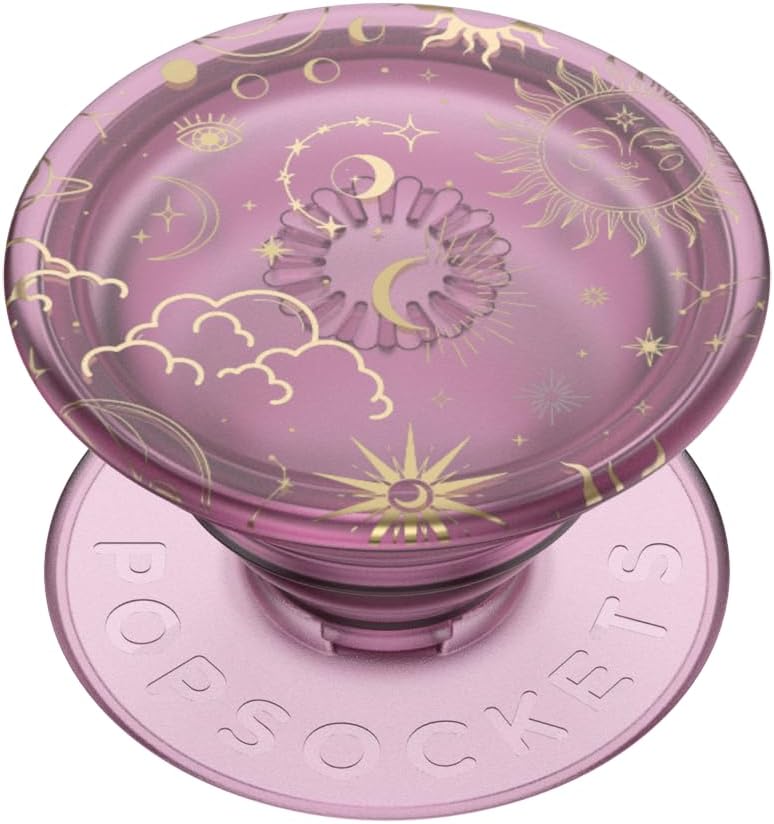 PopSockets Phone Grip for MagSafe with Kickstand, Magnetic Stand, Swappable Top, Secure Hold for iPhone MagSafe Cases, Phone & Tablet Grip - Clear