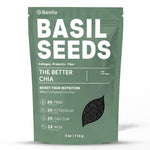 Basilia Basil Seeds for Eating | The Original Loaded Water | 2x More Fiber than Chia | Nutrition-Packed Edible Basil Seeds Superfood for Breakfast, Smoothies & Drinks | Keto Friendly & Gluten Free | 1lb Bag