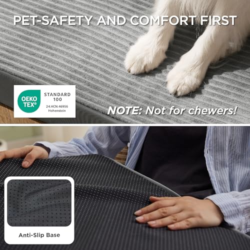 Bedsure Large Orthopedic Dog Bed for Crate - Machine Washable Cover, 35x22x2.8, 50 lbs
