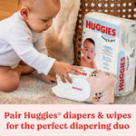huggies simply clean fresh scent baby wipes, 3 flip-top packs of 64 (192 wipes total) - 3 x 64 count