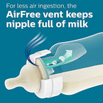 Philips Avent 9oz Anti-Colic Baby Bottle with AirFree Vent, 4pk, Clear, Flow 2 Nipples, 1m+