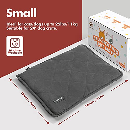 Mora Pets self-heating cat bed, 24 x 18 inches, ultra warm mat for outdoor indoor cats and small dogs