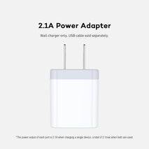 Dual-Port USB Wall Charger Adapter for iPhone and Samsung