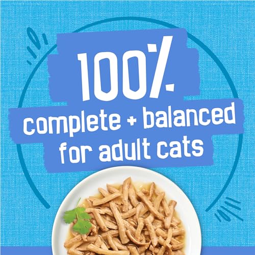 Purina Friskies Shreds with Ocean Whitefish and Tuna in Sauce Wet Cat Food - Pack of 24 - 5.5 oz cans