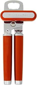 KitchenAid Classic Multifunction Can Opener and Bottle Opener Easy to Use, Razor Sharp Stainless Steel Cutting Wheel, Soft Ergonomic Handles, Black