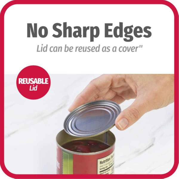 Good Cook Safe Cut Manual Can Opener, Black, Sharp Edge-Free, Stainless Steel