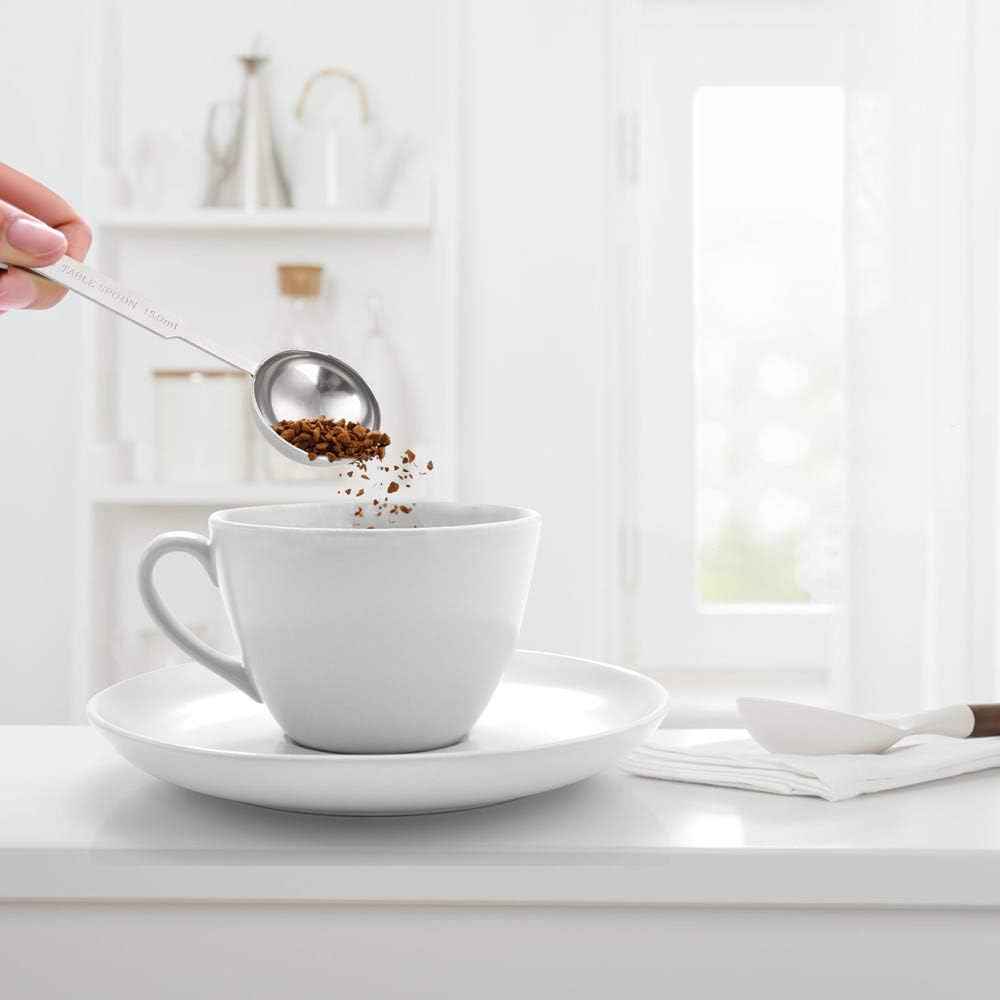 5PCS OstWony Measuring Spoons Set, Includes 1/8 tsp, 1/4 tsp, 1/2 tsp, 1 tsp, 1 tbsp, Food Grade Stainless Steel measuring cups, Tablespoon and Teaspoon for Measure