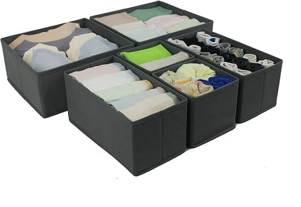 Amazon Basics Collapsible Cloth Drawer Organizer Boxes for Storage