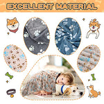 Rezutan 3 pack soft blankets for dogs and cats, 41x31inch, gray/blue/beige, premium flannel