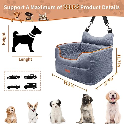 dog-car-seat-memory-foam-dog-booster-seat-small-dogs-grey