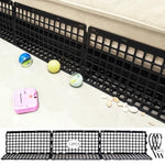 12 Pcs Adjustable Black Under Couch Furniture Blocker with 30 Ties for Dogs Pets Cats