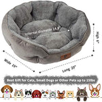 asvin small dog bed, soft and cozy, machine washable, anti-slip oxford bottom, grey, 20 inches