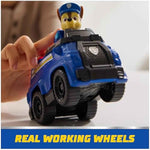 paw patrol, chase's patrol cruiser, toy car with collectible action figure, eco-friendly, kids toys for boys & girls ages 3 and up