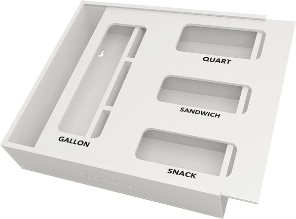 Bamboo Bag Storage Organizer for Kitchen Drawer
